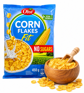 Płatki kukurydziane FIT 450 g bez cukru OBST